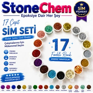 17 Çeşit Sim Seti Parlak Işıltılı Çalışmalarınız Için