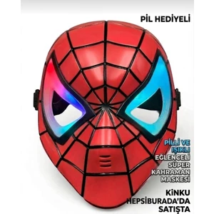 Işıklı Örümcek Adam Maskesi Spiderman Maskesi
