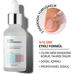 Momo Professional Cuticle Remover Gel, Tırnak Eti Çıkarıcı Jel, Tırnak Eti Temizleyici Jel, 30 ml