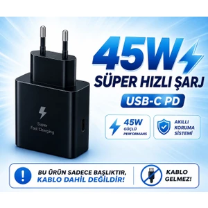45W Usb-C Pd Süper Hızlı Şarj Adaptörü