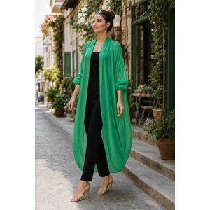 Itayan Ipek Detaylı Oversize Kaftan