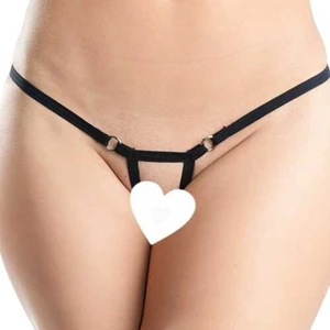 ASM0084 Bayan Siyah Özel Bölgesi Açık G-String