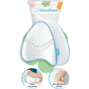 Kalp Diz Arası Ortopedik Yastık Bacak Arası Visco Yastık - 23x23x5cm