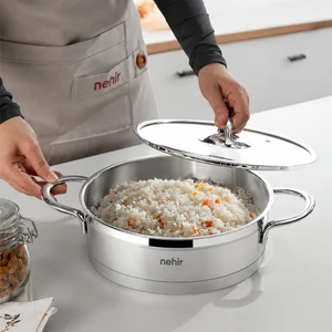 Sılver Mat Trend 26 cm Sığ Tencere Çelik Kaplama ile Dayanıklı ve Şık Tasarım