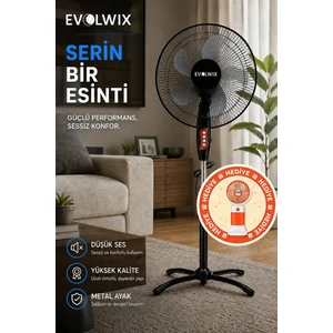 16'' Inç Siyah Ayaklı Vantilatör