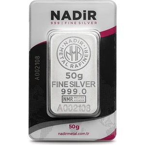 Harem Altın 50 Gram Gümüş Külçe