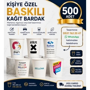 May Cup Kişiye Özel Baskılı Karton Bardak 500 'lü
