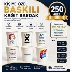 May Cup Kişiye Özel Baskılı Karton Bardak 250 'li