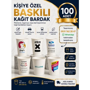 May Cup Kişiye Özel Baskılı Karton Bardak 100 'lü