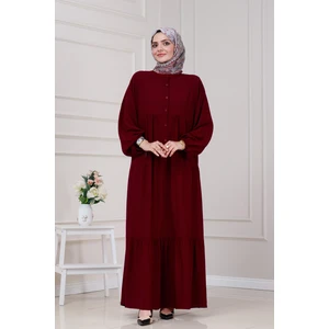 Robalı Azra Elbise-Bordo