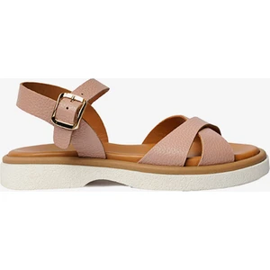 Kadın Pudra Hakiki Deri Sandalet 4Y2CS59006