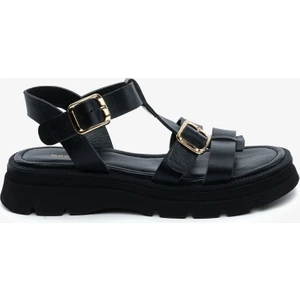 Kadın Siyah Hakiki Deri Sandalet 6Y2CS59031