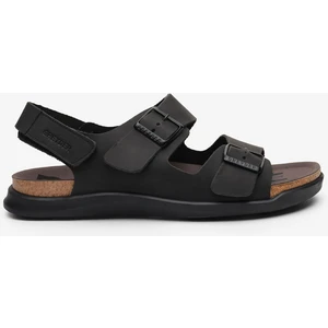 Erkek Siyah Hakiki Deri Sandalet 6Y1CS64764