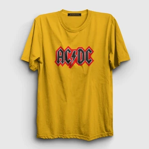 Unisex Sarı Red Black AC/DC T-Shirt