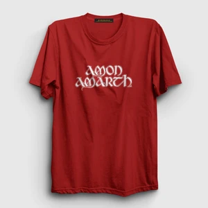 Unisex Kırmızı Amon Amarth T-Shirt