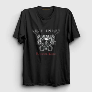 Unisex Siyah Revolution Arch Enemy T-Shirt