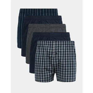 Marks & Spencer Saf Pamuklu 5'li Dokuma Boxer Seti