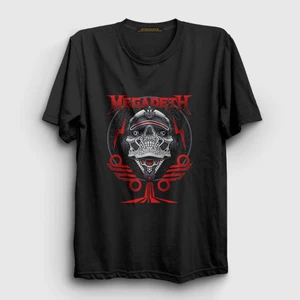 Unisex Siyah Bolt Megadeth T-Shirt
