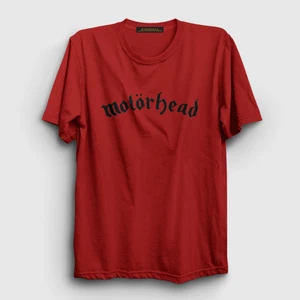 Unisex Kırmızı Motörhead T-Shirt