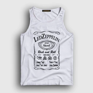 Unisex Beyaz Old Led Zeppelin Atlet