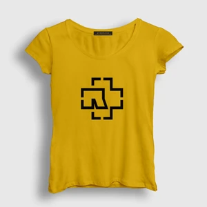Kadın Sarı Logo Rammstein T-Shirt
