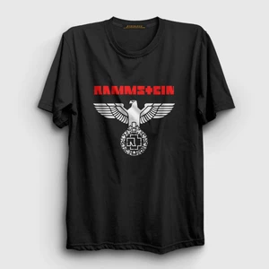 Unisex Siyah Eagle Rammstein T-Shirt