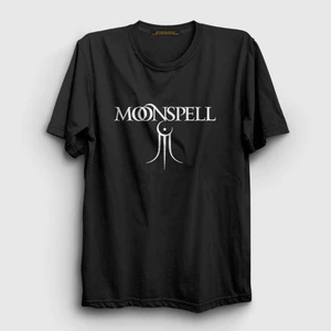 Unisex Siyah Trident Moonspell T-Shirt