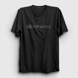 Unisex Siyah Logo Nevermore T-Shirt