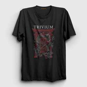 Unisex Siyah Samurai Trivium T-Shirt