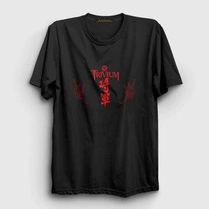 Unisex Siyah Shogun V2 Trivium T-Shirt