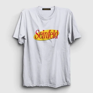 Unisex Beyaz Logo Seinfeld T-Shirt