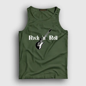 Unisex Haki Guitar Rock And Roll Atlet
