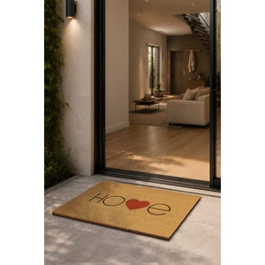 Kapı Önü Coco Paspas "home" Yazılı Kalpli 60 x 40