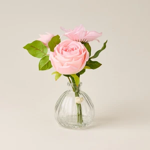 Deco Vazolu Şakayık - Pembe - 21 cm