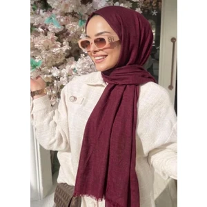 Bordo Bambu Kraş Şal