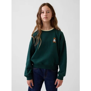 Kız Çocuk Koyu Yeşil Vintagesoft Wedge Sweatshirt
