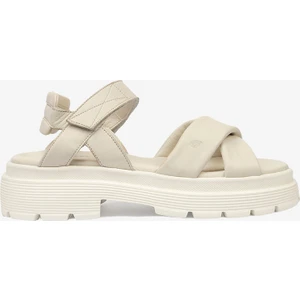Kadın Bej Hakiki Deri Sandalet 4Y2TS59040