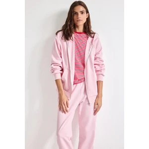 Relax Fit Kapüşonlu Cepli Basic Fermuarlı Sweatshirt C1809AX26SP