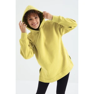 Tommy Life Limon Reglan Kol Basic Kapüşonlu Oversize Sweatshirt Tunik - 97242
