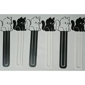 Leaf Creative Kedi Desenli Kitap Ayracı - 6 Adet
