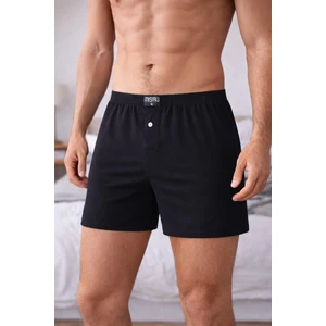Erkek Pamuklu Ares Şort  Boxer Siyah