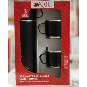 Bardaklı Çelik Çay Termosu
