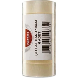 Şeffaf Bant 19mm*33m 6'lı Rulo