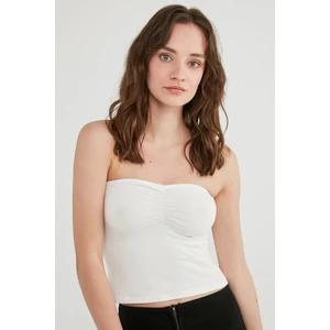 Beyaz Tube Top Üst