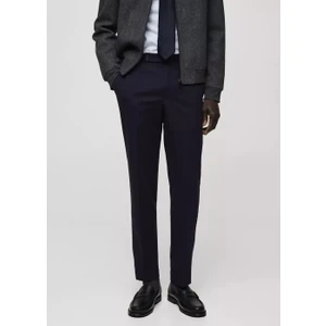 MANGO Man Flanel yün pensli pantolon