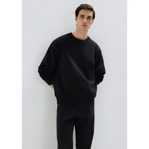 Bisiklet Yaka Siyah Basic Sweatshirt 0S10276-900