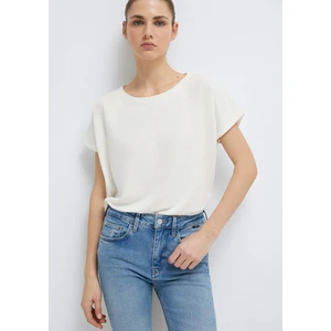 Liyosel Karışımlı Ekru Basic Tişört 167245-25705