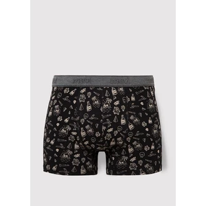 Baskılı Siyah Boxer 091719-900