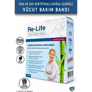 Re-Life Detoks Ayak Bandı 1 Kutu 8 Bant Doğal İçerikli  Kokulu Vücut Bakım Bandı