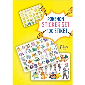 Ceres Studio Pokemon Sticker Set - 3 Sayfa 100 Etiket